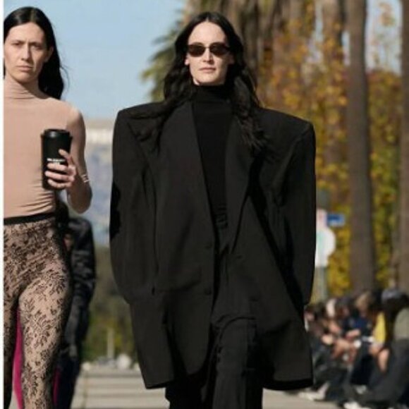 Balenciaga BB0350S 001 Cat Eye Sunglasses - Black/Grey - Picture 7 of 11